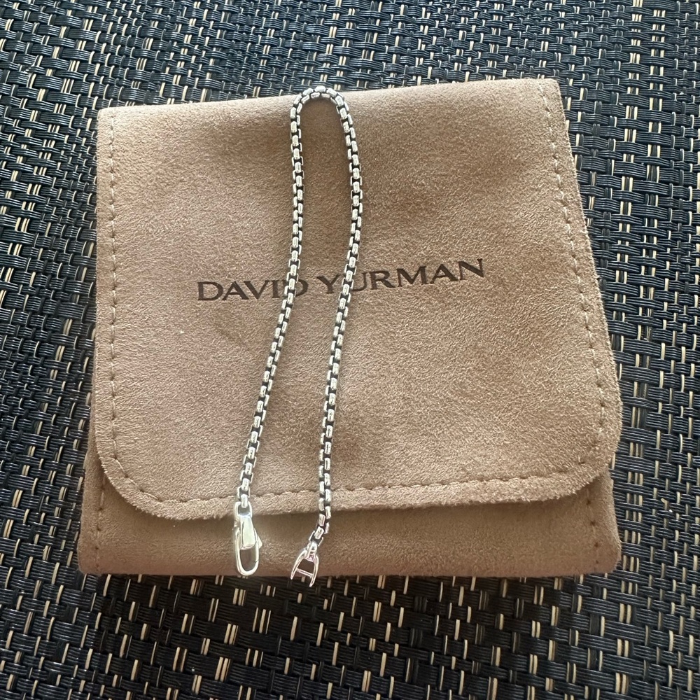 David Yurman box chain bracelet, size L